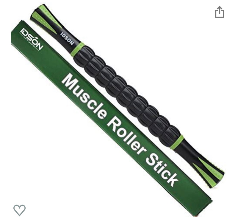 Photo 1 of Idson Muscle Roller Stick for Athletes- Body Massage Sticks Tools-Muscle Roller Massager for Relief Muscle Soreness,Cramping and Tightness,Help Legs and Back Recovery,Black Green