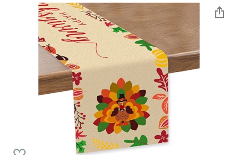 Photo 1 of Animsco Thanksgiving Table Runner Fall Table Runners for Thanksgiving Holiday Table Decoration 13×72 in