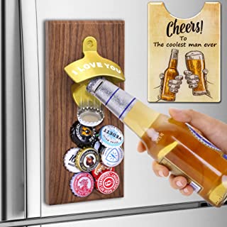 Photo 1 of Gifts for Men Husband Boyfriend ,Wall Mounted Magnetic Bottle Opener"I LOVE YOU" ,