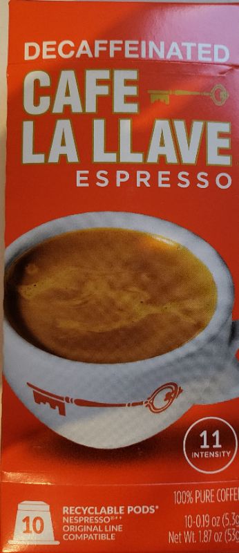 Photo 1 of decaffeinated cafe la llave espresso keurig 1.87