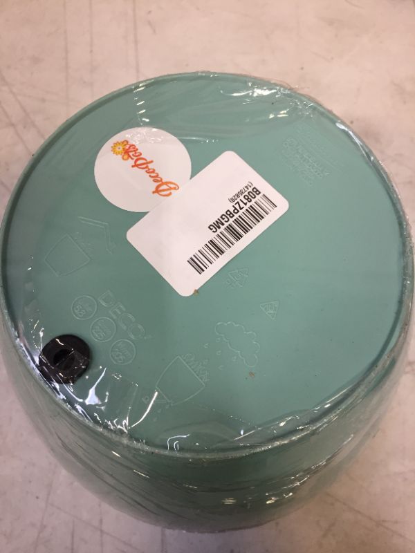 Photo 1 of DecoPots - 8.8" Self Watering Planter - Indoor Decorative Flower Pot with Drainage Cartridge and Water Level Indicator (Diameter 8.8", Jade)
