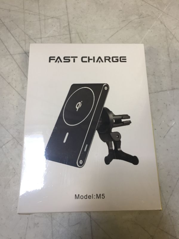 Photo 2 of  Magnetic Wireless Car Charger Mount Compatible with iPhone 12/12 Pro/12 Pro Max/12 Mini, Fast Charge Auto-Alignment Car Charger Holder---- FACTORY SEALED 
