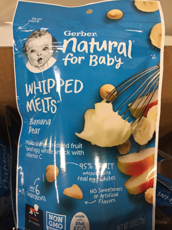 Photo 2 of Gerber Natural for Baby Whipped Melts - Banana Pear, 0.85 Oz PACK OF 7 EXP 01/10/2022