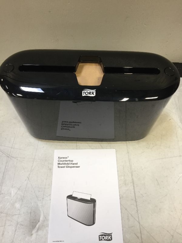 Photo 3 of  Tork Xpress Countertop Multifold Hand Towel Dispenser 302028 Black Brand