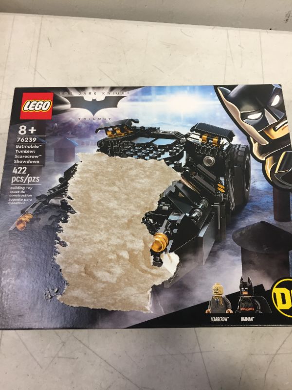 Photo 2 of  LEGO Super Heroes Batmobile™ Tumbler: Scarecrow™ Showdown 76239-- NEW BUT OPENED FOR LIVE PHOTOS / DISPLAY IN FRONT OF BOX IS DAMAGED 