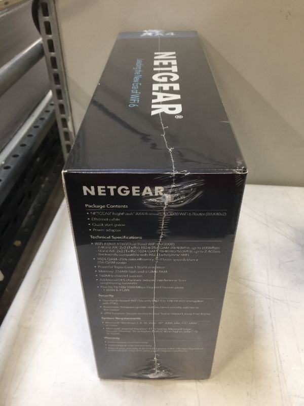 Photo 4 of ****FACTORY SEALED**** NETGEAR Nighthawk 4-Stream AX4 Wi-fi 6 Router (RAX40) – AX3000 Wireless Speed (Up to 3 Gbps) | 1,500 Sq Ft Coverage
