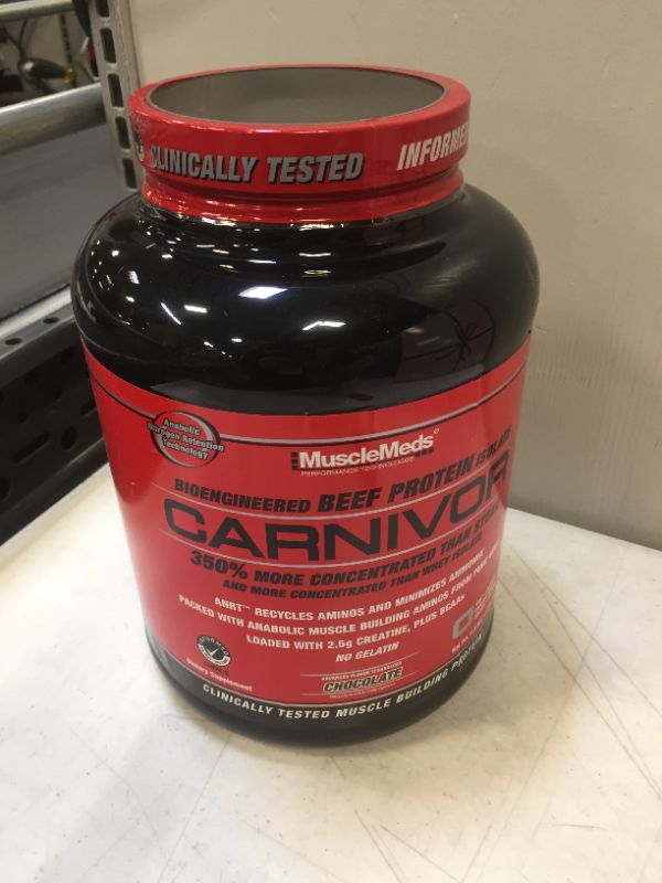 Photo 2 of **EXP 06/2024** MuscleMeds, Carnivor Beef Protein Isolate Powder 56 Servings, Chocolate, 72 Ounce,4.5 Pound (Pack of 1),002542
