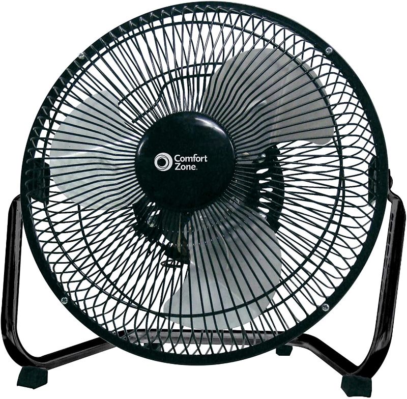 Photo 1 of ----Sell For Parts----CCC Comfort Zone HBCCZHV9B 9" High-Velocity Cradle Fan, 5.25L x 11.75W x 11.5H in, Black
