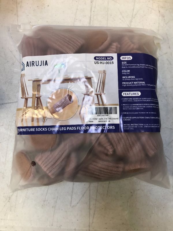 Photo 2 of AIRUJIA Chair Leg Socks, 32PCS Knitted Elastic Furniture Socks Chair Leg Floor Protectors