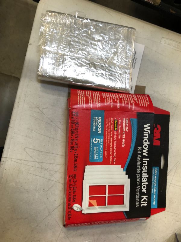 Photo 1 of 3M Indoor Window Insulator Kit, Window Insulation Film for Heat and Cold, 5.16 ft. x 17.5 ft., Covers Five 3 ft. by 5 ft. Windows
