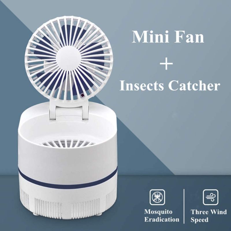 Photo 1 of OYLQXSGS Desk Fan Personal Table Fan at Home Office Bedroom Folding Fan with Blue Light 3 Speeds Strong Airflow with USB Charger for all people
