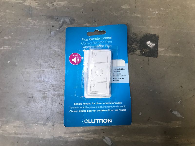 Photo 2 of Lutron 3-Button with Raise/Lower Pico Remote for Caseta Wireless Smart Lighting Dimmer Switch, PJ2-3BRL-WH-L01R, White
