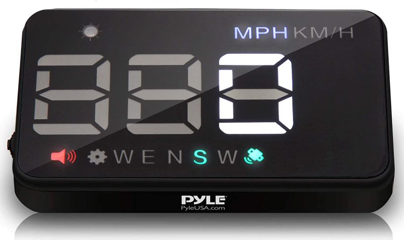 Photo 1 of Pyle 3.5’’ Car HUD - Head-Up Display Multi-Color Windshield Screen Projector Vehicle Speed & GPS Navigation Compass, Plug & Play - (PHUD12)
