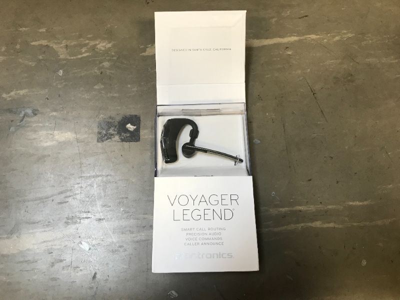 Photo 2 of Plantronics - Voyager Legend (Poly) - Bluetooth Single-Ear (Monaural) Headset - Connect to your PC, Mac, Tablet and/or Cell Phone - Frustration Free Packaging - Noise Canceling
