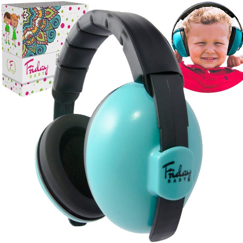 Photo 1 of Friday Baby Baby Ear Protection (0-2+ Years) - Comfortable and Adjustable Noise Cancelling Baby Ear Muffs for Infants & Newborns | Baby Headphones Noise Reduction for Airplanes Fireworks Concert, Blue
