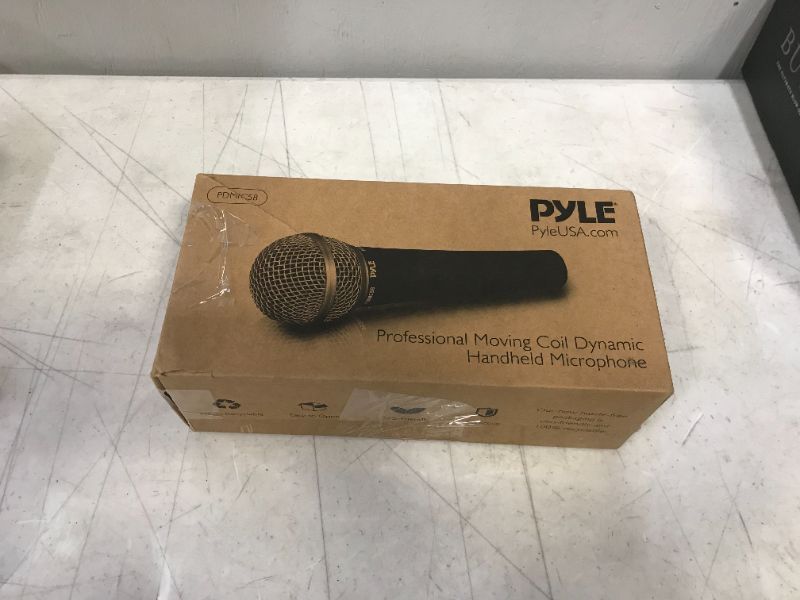 Photo 2 of Pyle Professional Dynamic Vocal Microphone - Moving Coil Dynamic Cardioid Unidirectional Handheld Microphone with ON/OFF Switch Includes 15ft XLR Audio Cable to 1/4'' Audio Connection - PDMIC59
