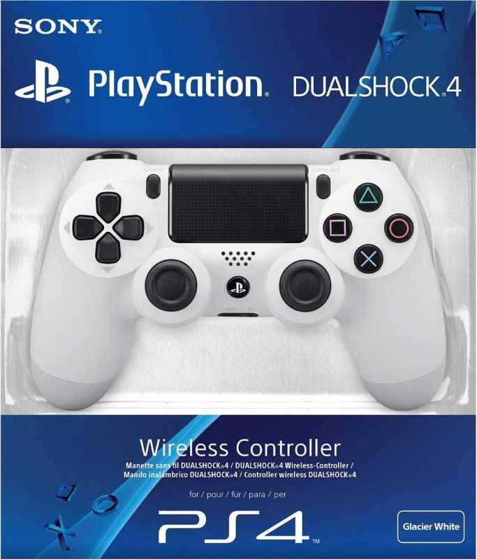 Photo 1 of Sony PS4 Dualshock 4 Wireless Controller -- Glacier White (World Edition, Model# CUH-ZCT2E) *Box image is different
