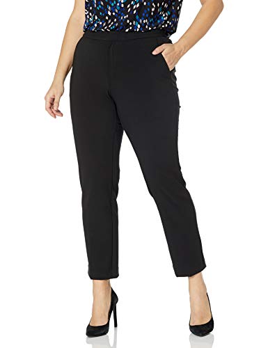 Photo 1 of Amazon Brand - Lark & Ro Women's Stretch Tailored Straight Work Pant-Curvy Fit, Black, 16