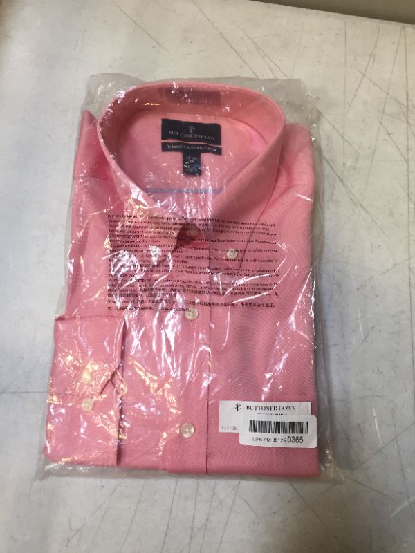 Photo 1 of BUTTONED DOWN MENS LONG SLEEVE SHIRT PINK
SIZE 17 1/2 35