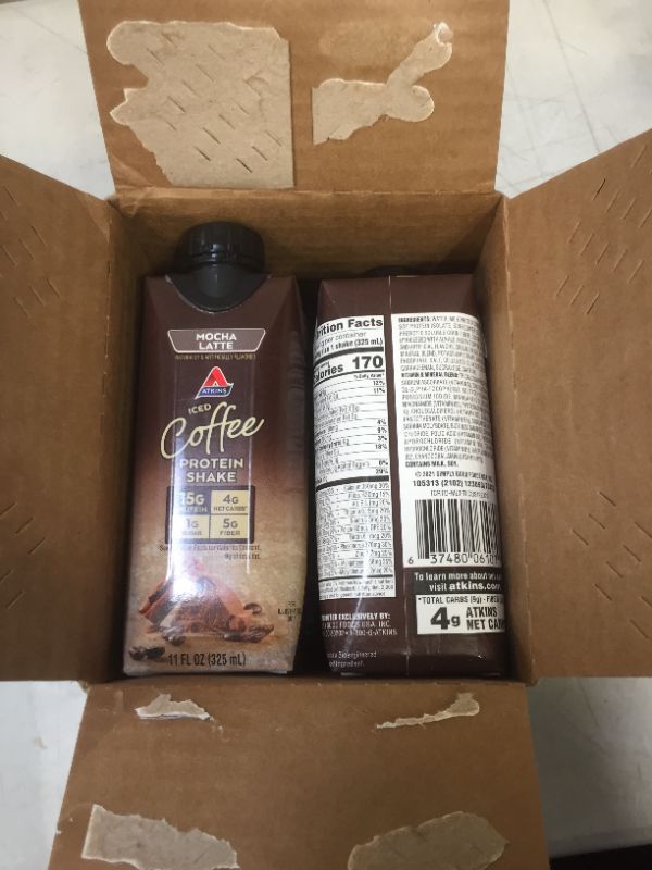 Photo 1 of Atkins Mocha Latte Protein-Rich Shake. With High-Quality Protein. Keto-Friendly and Gluten Free. Value Pack. (8 Shakes)*Packaging May Vary
EXP 07/16/2022