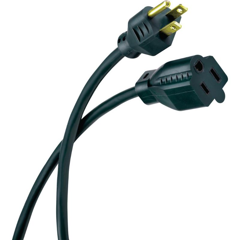 Photo 1 of 15 ft. 16/3 Indoor/Outdoor Landscape Extension Cord, Green
