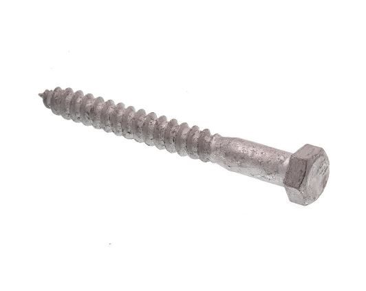 Photo 1 of A307 Grade A Hot Dip Galvanized Steel 3/8 in. x 3-1/2 in. External Hex Lag Screws (25-Pack)
