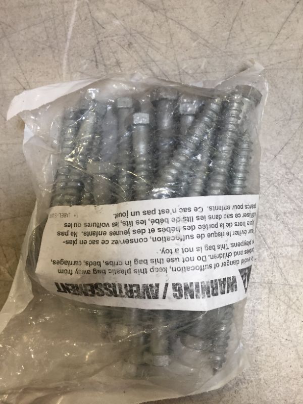 Photo 2 of A307 Grade A Hot Dip Galvanized Steel 3/8 in. x 3-1/2 in. External Hex Lag Screws (25-Pack)
