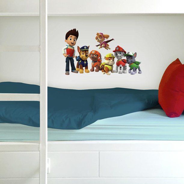 Photo 1 of RoomMates 5 in. x 11.5 in. Paw Patrol Peel and Stick Wall Decal---MISSING A SET OF STICKERS