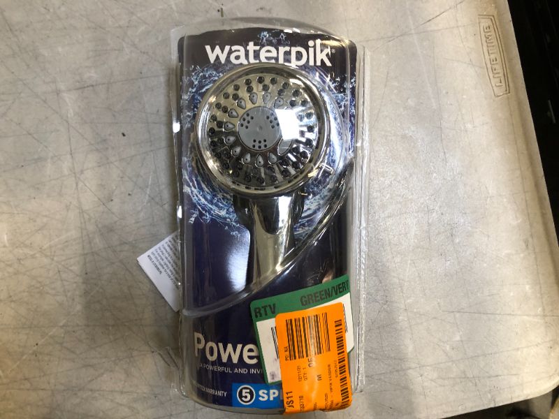 Photo 2 of 5-Spray 3.5 in. Single Wall Mount 1.8 GPM Handheld Shower Head in Chrome
