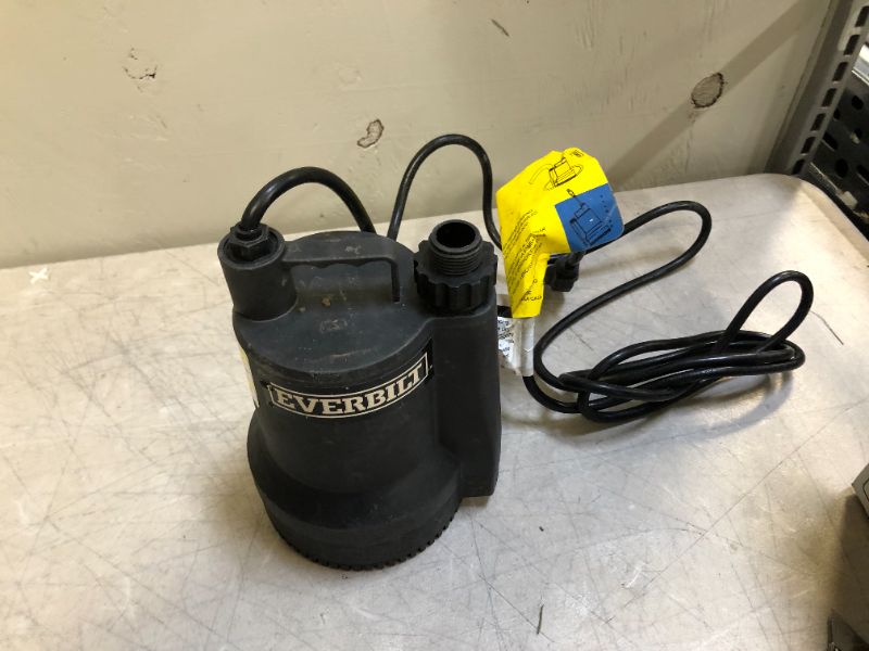 Photo 3 of 1/6 HP Plastic Submersible Utility Pump
