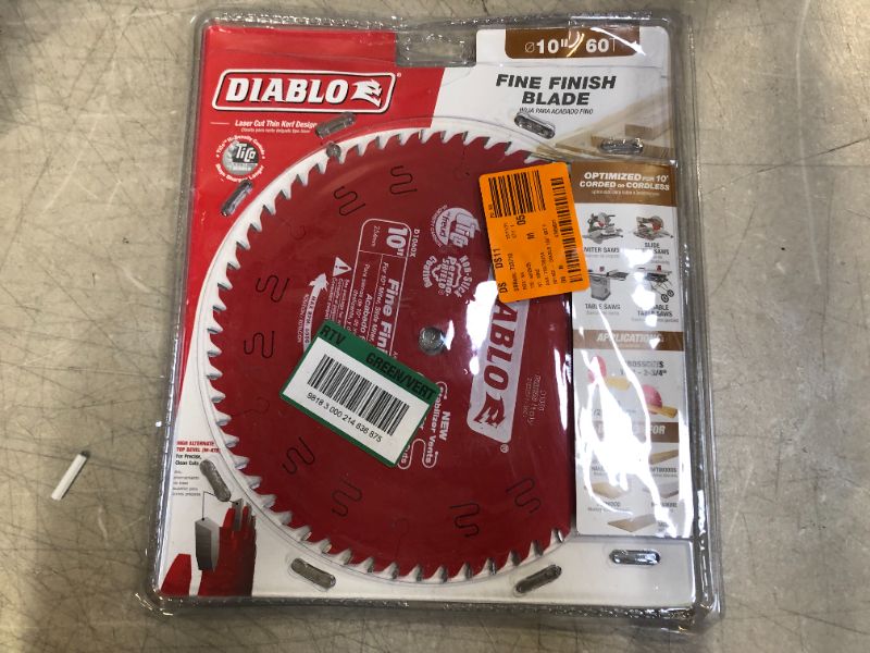 Photo 2 of 10 in. x 60-Tooth Fine Finish Circular Saw Blade
