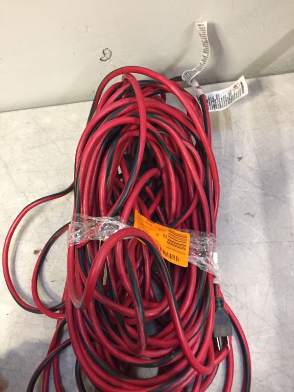 Photo 2 of 
100 ft. 16/3 Indoor/Outdoor Extension Cord, Red and Black