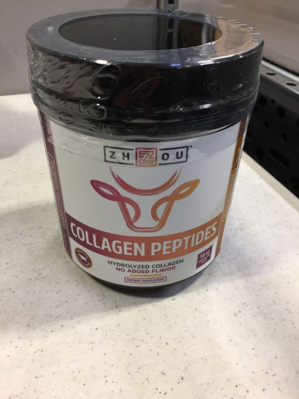 Photo 2 of Zhou Collagen Peptides Hydrolyzed Protein Powder – Grass Fed, Pasture Raised, Unflavored, Hormone-Free, Non-GMO,18 Ounce
exp 09/2024