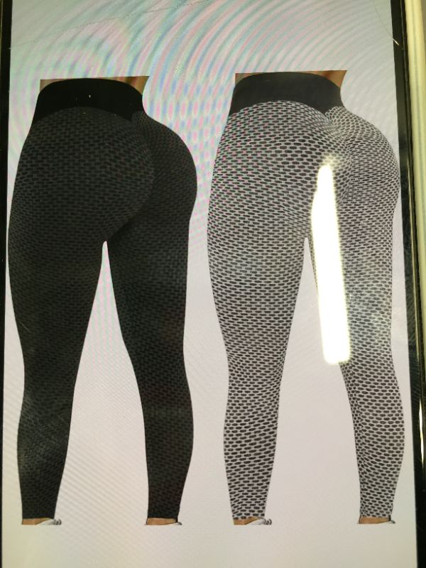 Photo 1 of REOSSE LEGGINGS FOR WOMEN 2 PCK HIGH WAIST YOGA PANTS BLACK/GREY
SIZE SMALL