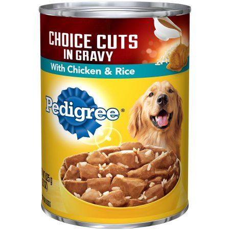 Photo 1 of (12 Pack) PEDIGREE CHOICE CUTS in Gravy Chicken & Rice Flavor Adult Canned Wet Dog Food, 22 Oz. Can
EXP 10/0722
