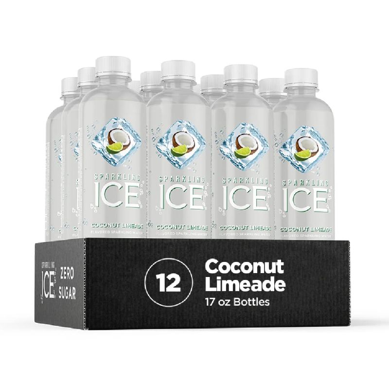 Photo 1 of Sparkling Ice, Coconut Limeade Sparkling Water, Zero Sugar Flavored Water, with Vitamins and Antioxidants, Low Calorie Beverage, 17 fl oz Bottles (Pack of 12)
EXP 12/31/21