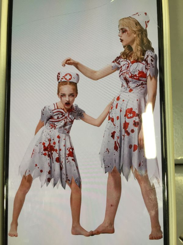 Photo 1 of IKALI HALLOWEEN COSTUME BLOODY ZOMBIE NURSE -- 2 PCK
SIZE L