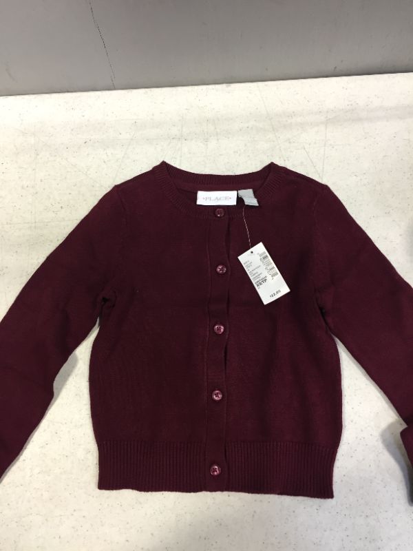 Photo 2 of Girls Uniform Cardigan - Red - the Children's Place
size 4 xs/tp