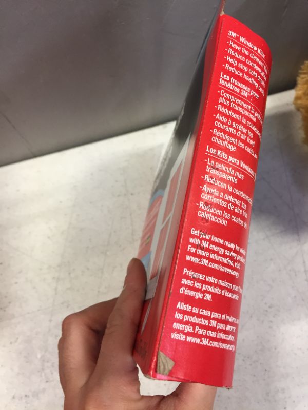 Photo 1 of 3M Indoor Window Insulator Kit, Window Insulation Film for Heat and Cold, 5.16 ft. x 17.5 ft., Covers Five 3 ft. by 5 ft. Windows - 5 pack (factory sealed)