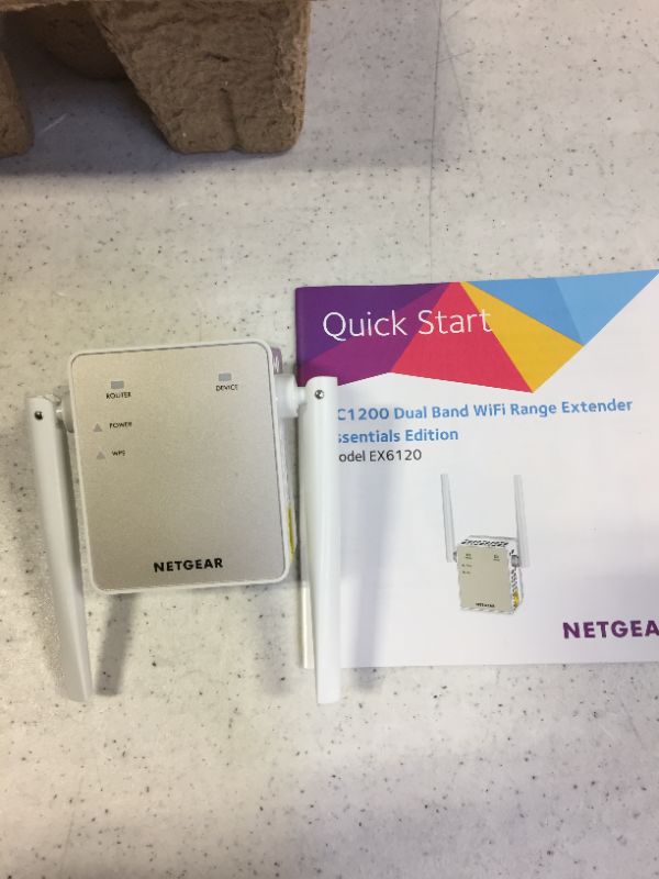 Photo 2 of NETGEAR Wi-Fi Range Extender EX6120 - Coverage Up to 1500 Sq Ft and 25 Devices with AC1200 Dual Band Wireless Signal Booster & Repeater (Up to 1200Mbps Speed), and Compact Wall Plug Design
