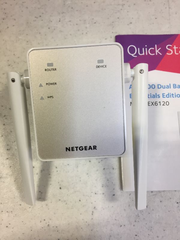 Photo 3 of NETGEAR Wi-Fi Range Extender EX6120 - Coverage Up to 1500 Sq Ft and 25 Devices with AC1200 Dual Band Wireless Signal Booster & Repeater (Up to 1200Mbps Speed), and Compact Wall Plug Design
