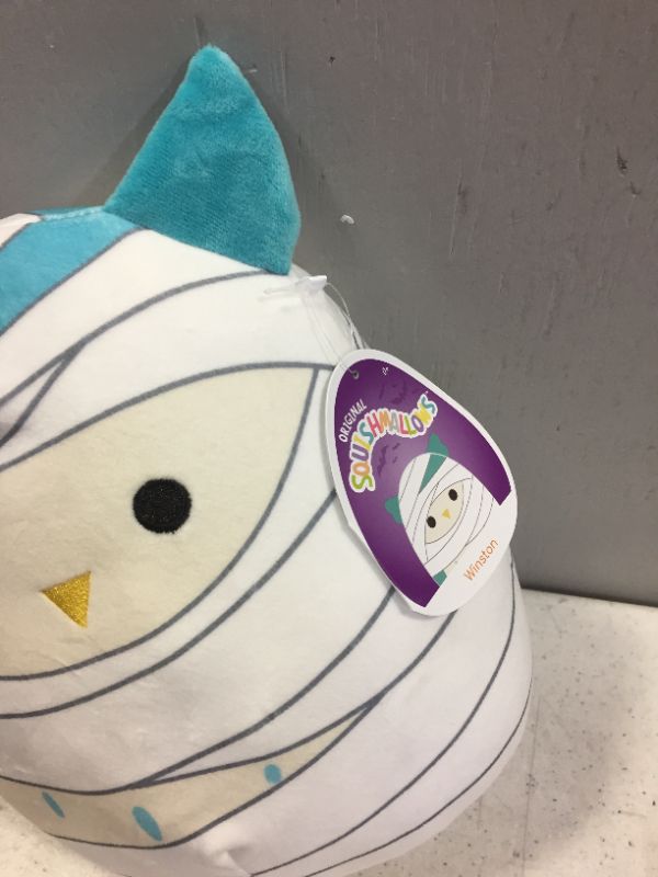 Photo 2 of Squishmallows 8" Winston The Mummy Owl - Official Kellytoy Exclusive Halloween Plush - Cute and Soft Stuffed Animal Toy - Great Gift for Kids
