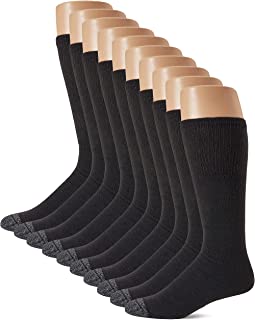 Photo 1 of Fruit of the Loom Men’s Work Gear Cushioned Crew Socks 10 Pair BLACK
