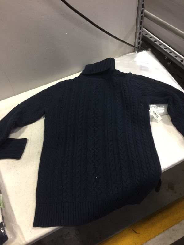 Photo 1 of AMAZON ESSENTIALS WOMENS TURTLE NECK KNIT SWEATER NAVY BLUE
SIZE SMALL