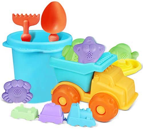 Photo 1 of Mummed Beach Toys, Sand Toys for Toddlers, Durable and Soft Safety Plastic Baby Beach Toys Sand Castle Building Kit for Kids and Toddlers Baby Beach Toys
