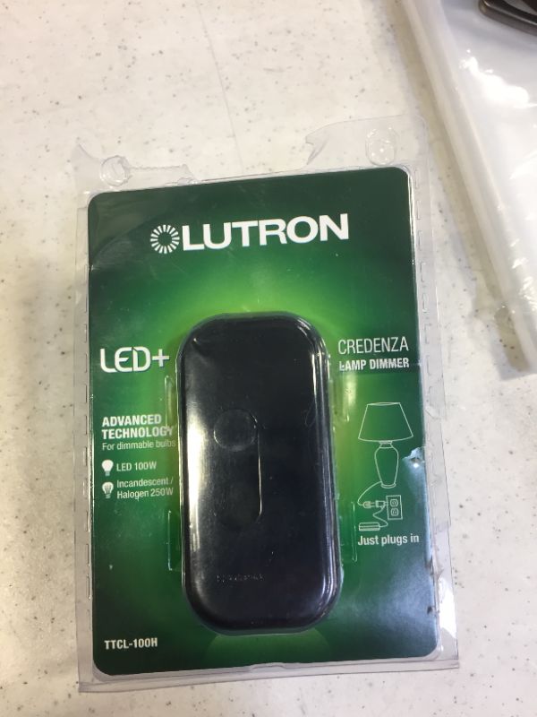 Photo 1 of Lutron Credenza Black 100 Watt Plug-in Dimmer 1 Pk 
