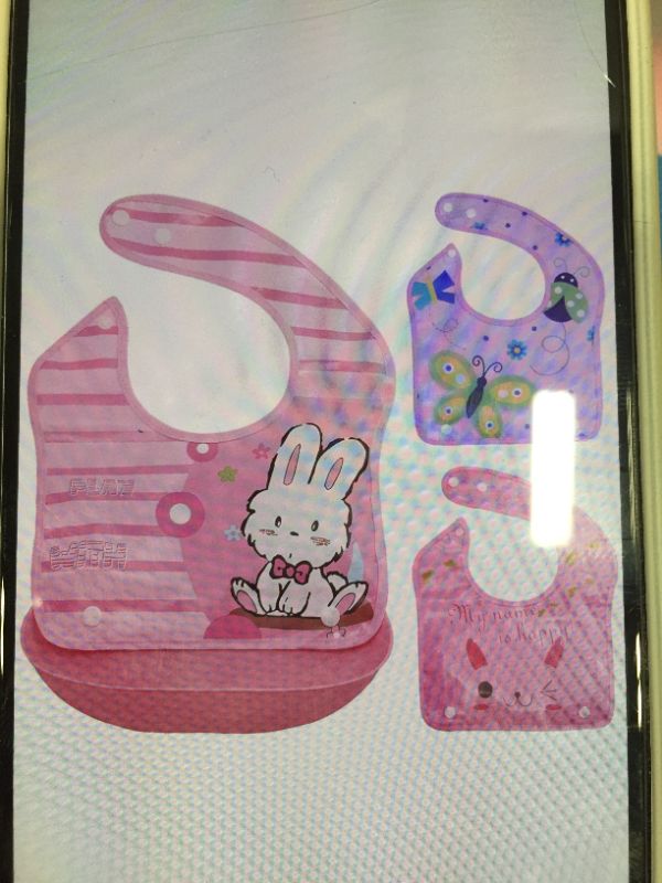 Photo 1 of 5 STARS BABY BIBS WITH SOFT PLASTIC FOOD CATCHER