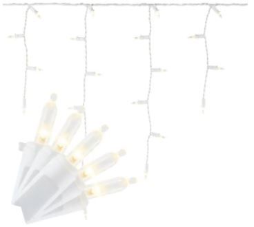 Photo 1 of 26.5 ft. 300-Light Warm White Mini Icicle LED Steady Lit Super Bright Lights
