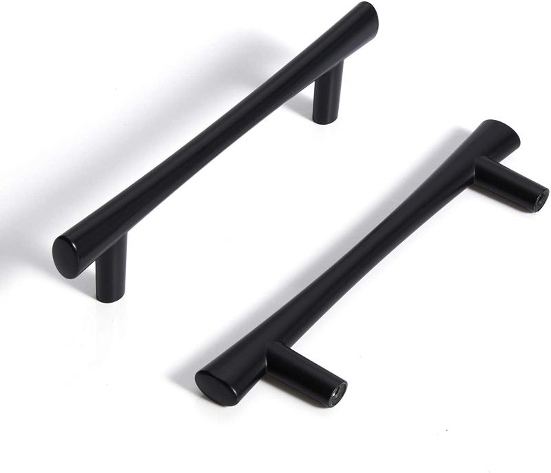 Photo 1 of BikBok 10 Pack Matte Black Cabinet Pulls, 3.75 inch Drawer pulls Black, Solid Zinc Black Cabinet Door Handles, Modern Black Dresser Pulls and knobs, Kitchen Hardware for Cupboard and Bathroom
