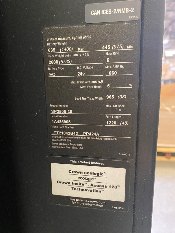 Photo 3 of 2017 Crown Forklift SP3505-30